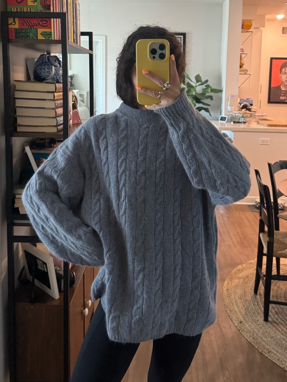 Esprit Vintage Gray Blue Angora-Blend Sweater